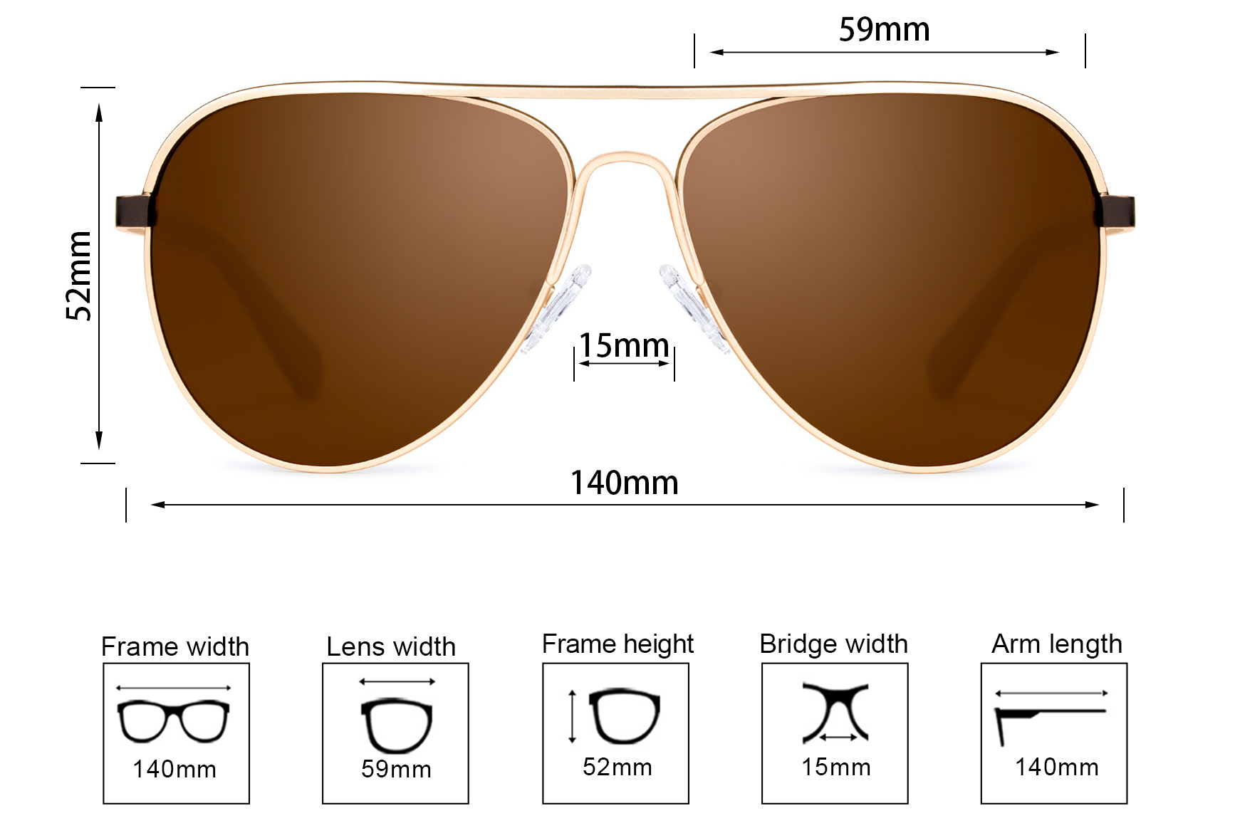 Aviator Sunglasses for Men Polarized UV 400 Pilot Glasses